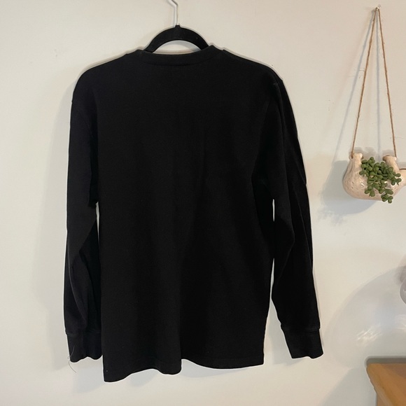 Supreme black Pique Logo long sleeve top SS17 size M - Picture 8 of 8